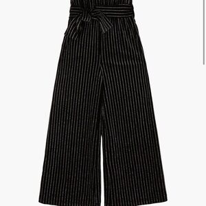 Habitual Black and White Striped Wide Leg Jumpsuit